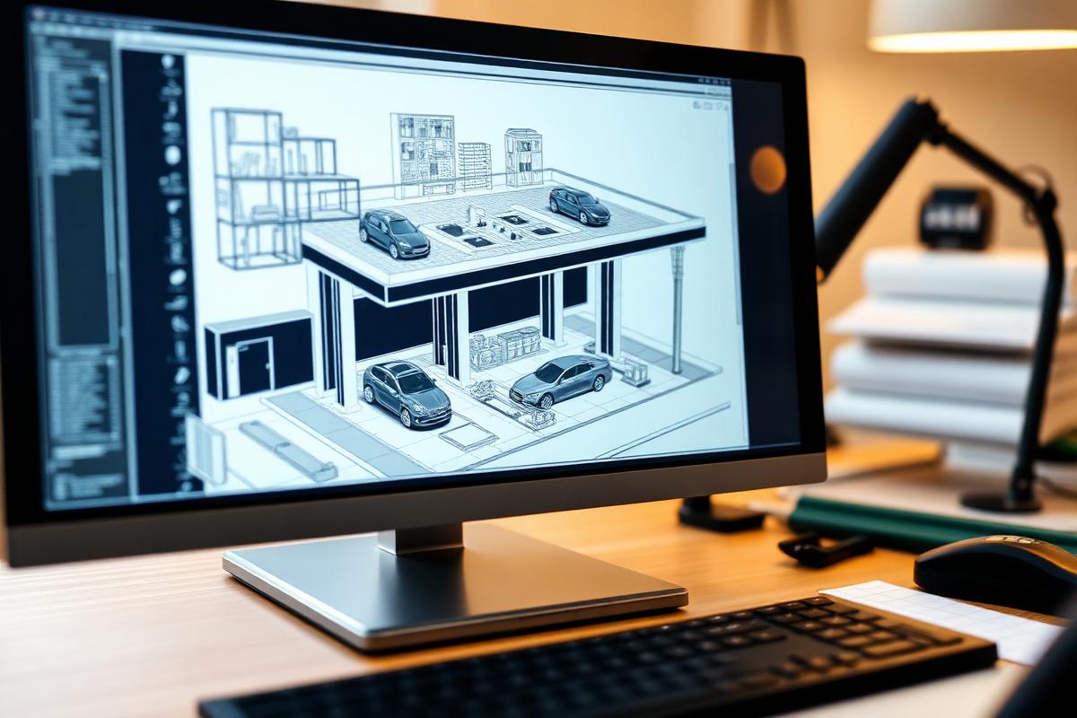 Архитекторы работают над проектом автосервиса